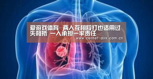 爱游戏体育-两人互相殴打也适用过失相抵 一人承担一半责任(图3) 爱游戏官网